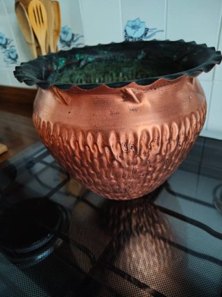 Grande cachepot rame vintage anni '60