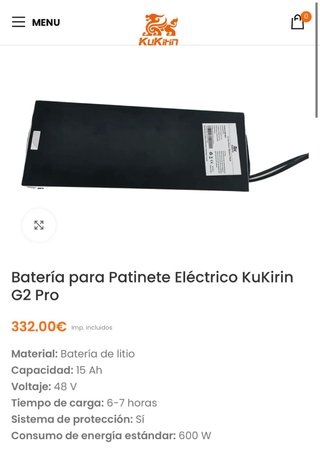 Batería KuKirin G2 Pro 48V 15Ah
