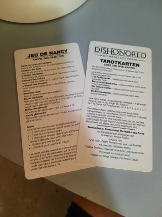 Baraja de cartas del Tarot de Dishonored