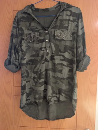 Camisa militar mujer verde