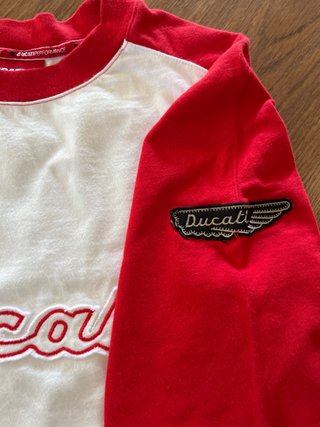 Camiseta Manga Larga Ducati Roja y Blanca Sin Usar