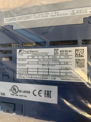 Fuji Electric AC Drive FRN0003E2S-7GA