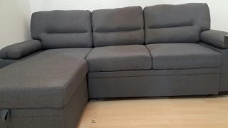 Sofá cama Emma gris tela