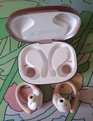Auriculares Bluetooth 5.3 con Gancho Dorado