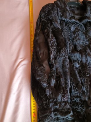 Abrigo Vintage Negro Piel natural