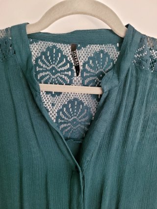Blusa mujer Tiffosi T-L 40 42 verde con encaje