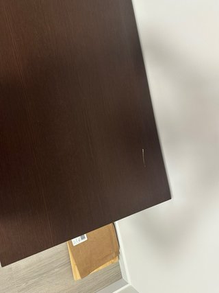 Mesa de escritorio moderna madera oscura