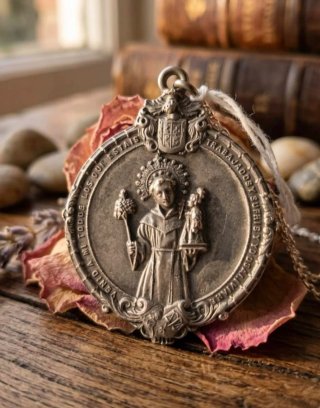 Lote 4 medallas religiosas antiguas