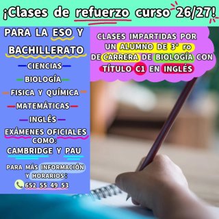 Profe Particular de Ciencias e Inglés (C1)