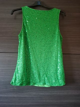 Blusa verde lentejuelas tirantes