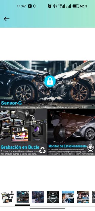 Dashcam con Cámara Trasera y WiFi