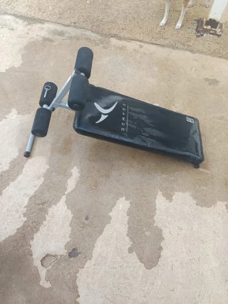 Maquina multi, bici estática, banco y discos