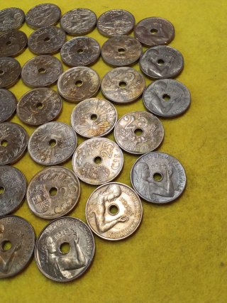 Monedas antiguas  españolas. 1925/1927/1934/1937