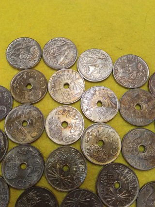 Monedas antiguas  españolas. 1925/1927/1934/1937