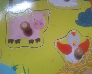 Puzzle de madera con piezas grandes