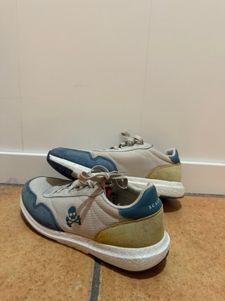 Zapatillas Scalpers Beige y Azul