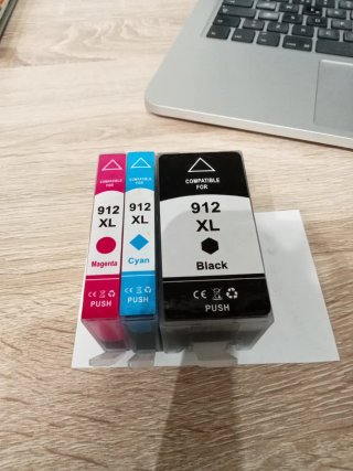 Cartuchos Tinta 912 XL Magenta, Cian, Negro