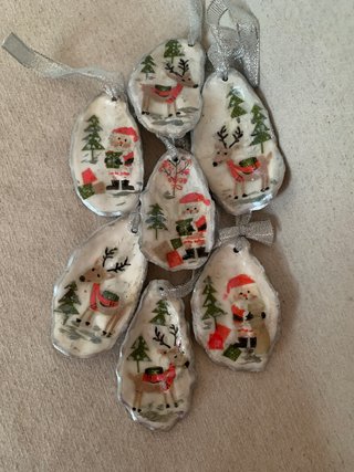 7 Conchas Decorativas Árbol Navidad
