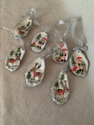 7 Conchas Decorativas Árbol Navidad