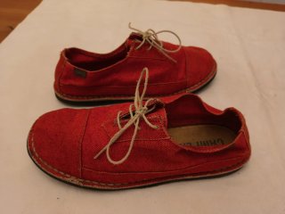 Zapatos Camper Lona Hombre Rojos