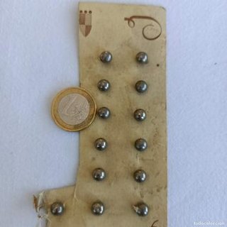 Botones años 1930, de metal color plata, esféricos