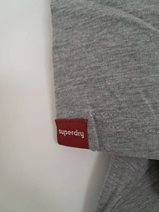 Camiseta Superdry Gris Jaspeado Talla XXL