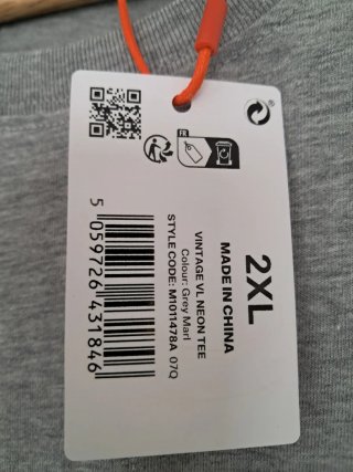 Camiseta Superdry Gris Jaspeado Talla XXL