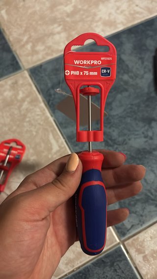 Destornillador Phillips Workpro PH0 x 75mm
