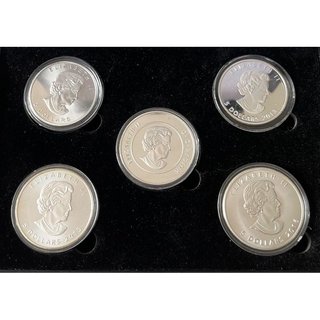 5 Medallas conmemorativas Reina Isabel II, Canadá