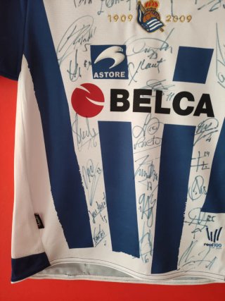 Camiseta Real Sociedad Centenario Firmada T 14 xxs