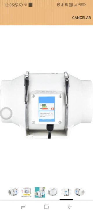 Extractor de aire silencioso 6 pulgadas