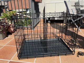 Jaula Plegable Perro Mediano Negra