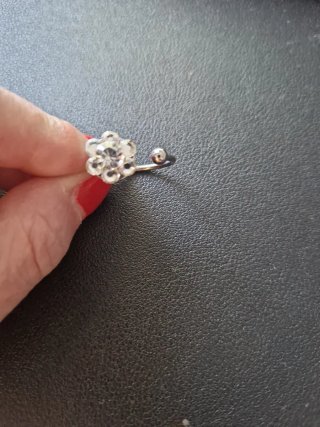 Anello Swarovski Acciaio Cristalli Regolabile