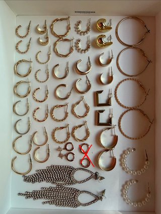 Lote de pendientes dorados