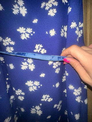 Max Mara Vestito Viola con Fiori Bianchi