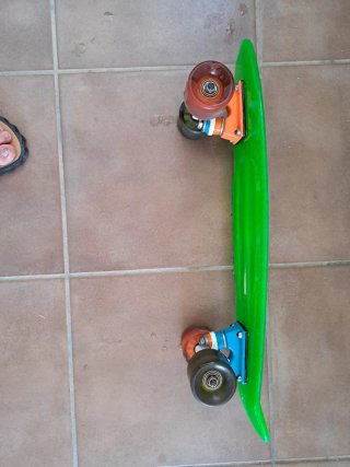 Monopatín Penny Board Verde Transparente