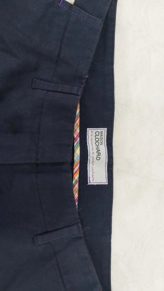 Pantaloni donna vita bassa tg.46 blu