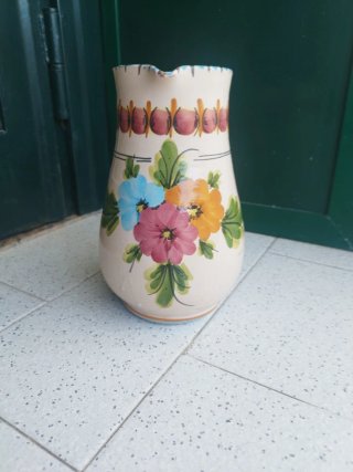 Caraffa ceramica dipinta a mano