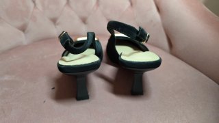 Sandalias Slingback Negras Tacon Talla 37