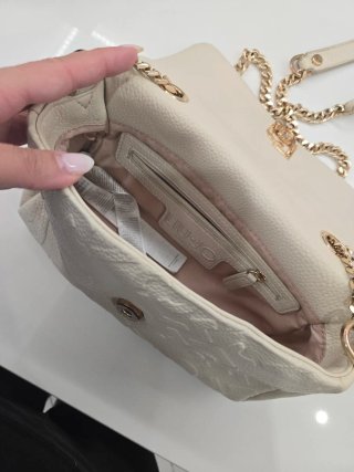 Bolsa Liu Jo Creme Corrente Dourada