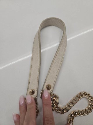 Bolsa Liu Jo Creme Corrente Dourada