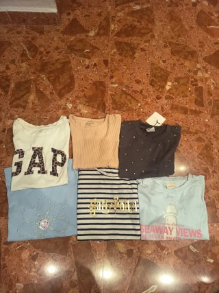 Lote 6 camisetas manga corta t. 8-9 años
