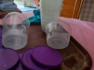 Set de 13 0 recipientes de plástico con tapa