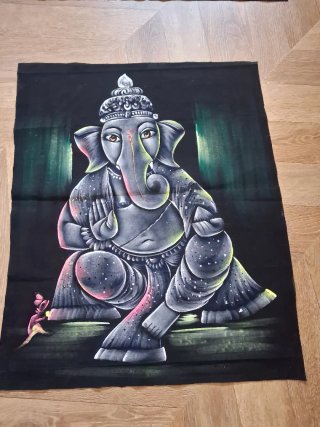 Pintura de elefantes hecha a mano origen India