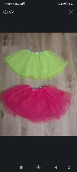 Falda Tutú Niña Verde y Rosa Talla Única