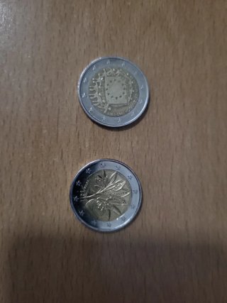 Lote 2 monedas 2 euros