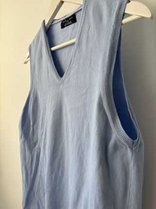 Chaleco punto Zara Man azul | Cuello V | Talla M