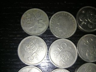 pack monedas 5 pesetas 1957, 1975, 1980,82,83, 84