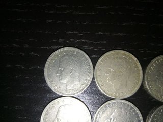 pack monedas 5 pesetas 1957, 1975, 1980,82,83, 84
