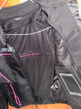 Chaqueta Moto Mujer Seventy Degrees Negra/Rosa
